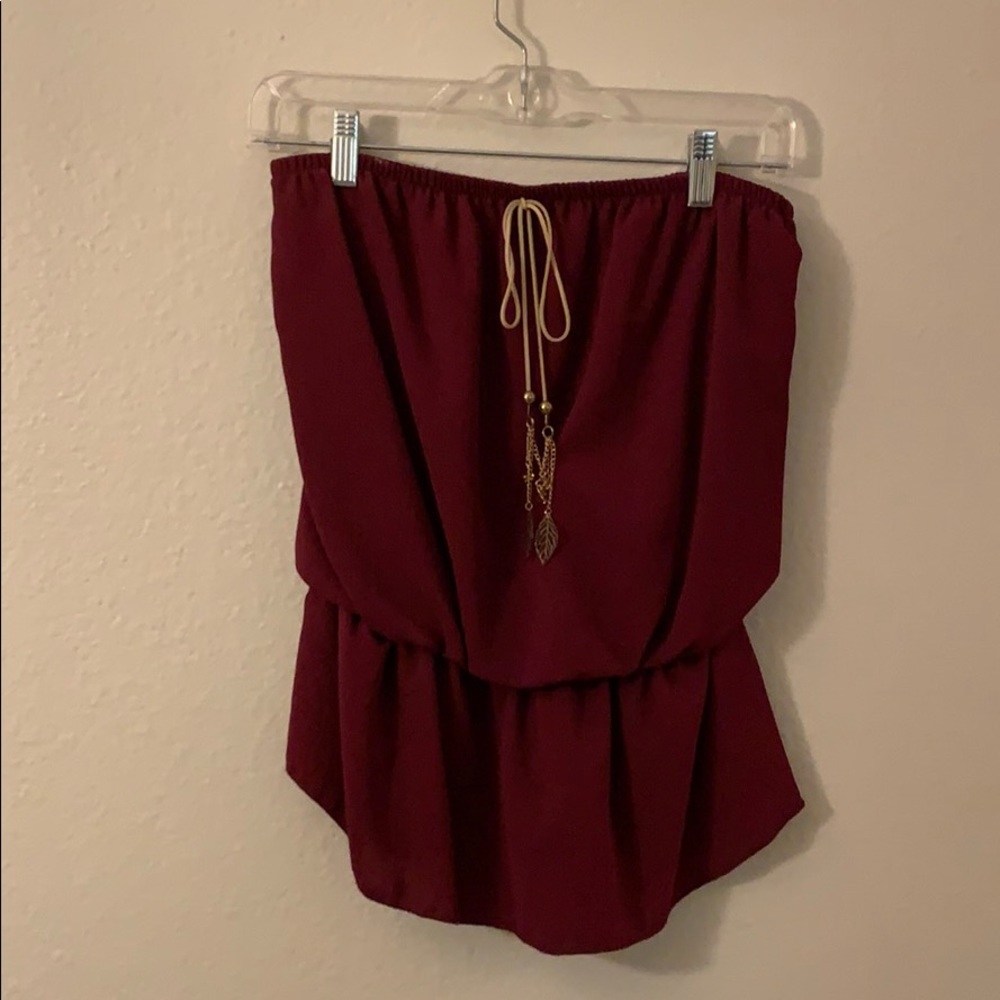 Strapless shirt